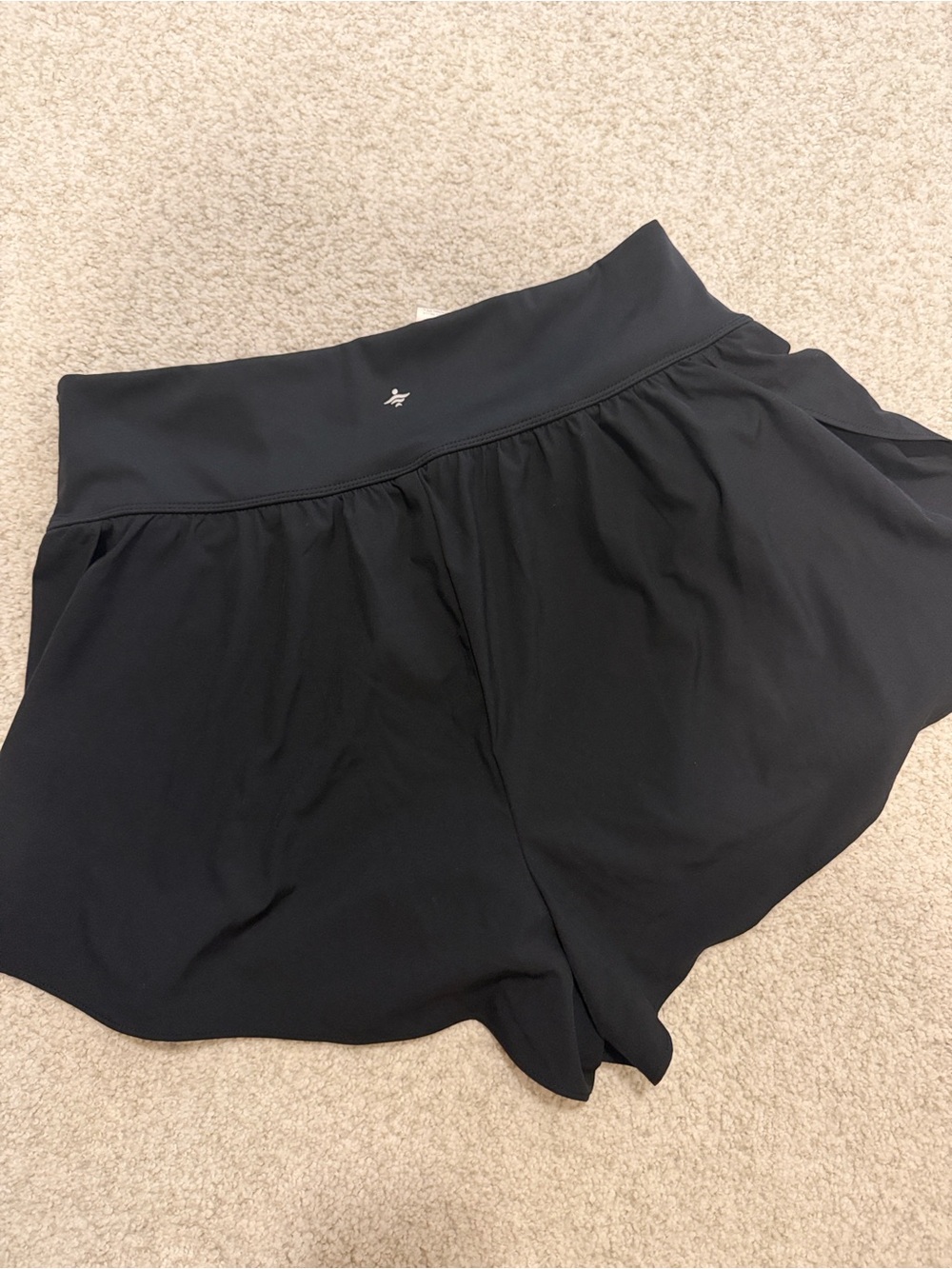 Women’s Black Athletic Shorts with High Waist - Picture 3 of 5